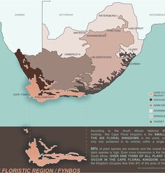 A map indicating the location of the Cape Floristic Region in South Africa